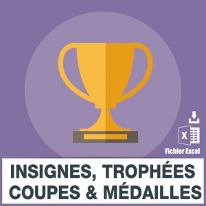 Adresses e-mails insignes coupes trophées