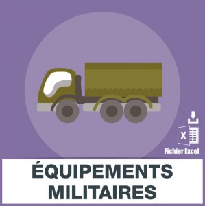 Adresses e-mails équipements militaires