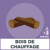 Base adresses e-mails bois de chauffage