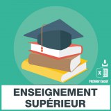 Adresses emails enseignement supérieur