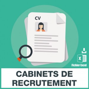 Adresses emails cabinets de recrutement