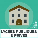 Base adresses emails lycées