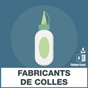 Emails de fabricants de colles