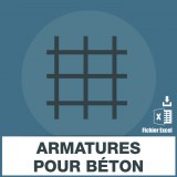 Emails armatures pour béton