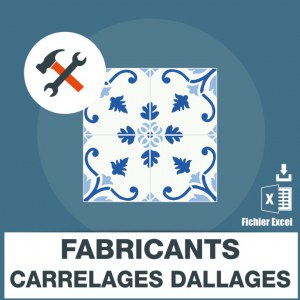 Emails des fabricants de carrelages dallages