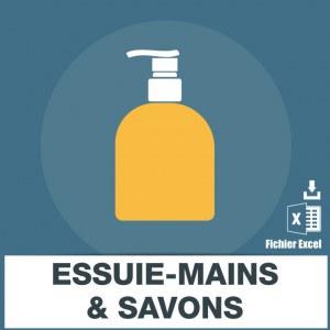 Emails des sociétés essuie-mains et savons