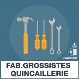Emails fabricants grossistes quincaillerie