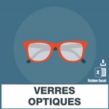 Emails entreprises de verre optique