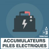 Adresses emails accumulateurs piles electriques