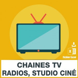 Emails chaines télévision radio studios cinéma