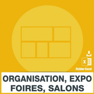 Emails organisation foires salons et expositions