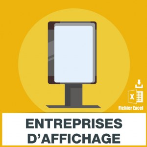 Emails des entreprises d'affichage