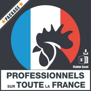 E-mails de tous les professionnels sur la France entière