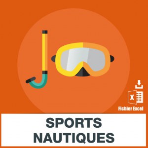 Base adresse e-mail sports nautiques