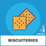 Adresses emails biscuiteries