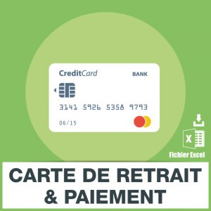 Adresse e-mails cartes de paiement et retrait