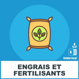 Adresses e-mails engrais et fertilisants