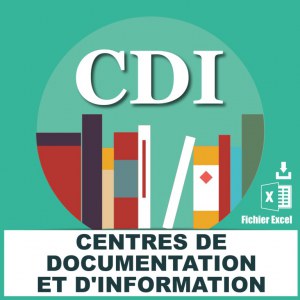 Adresses e-mails centres de documentation et d'information