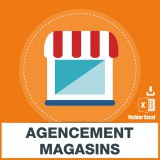 Adresses emails agencement magasins