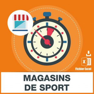 Adresses emails magasins de sport