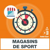 Adresses emails magasins de sport