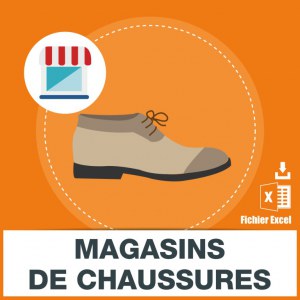 Adresses emails magasins de chaussures