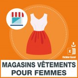 Emails des vêtements pour femmes