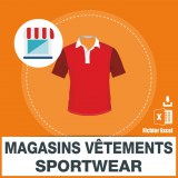 Emails magasins vêtements sportswear