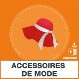 Adresses emails accessoires de mode