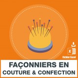 Base d'adresses emails des façonniers en couture et confection