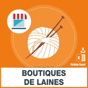 Adresses e-mails boutiques de laines