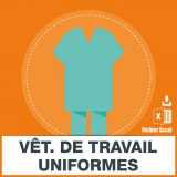 E-mails vêtements de travail uniformes