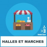 Adresses emails halles et marchés