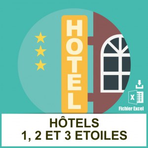 Base adresses emails hotels étoilés