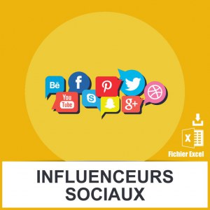 Adresses emails influenceurs sociaux