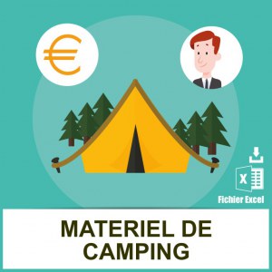 Adresses emails matériel de camping
