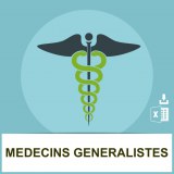 Adresses emails médecins généralistes