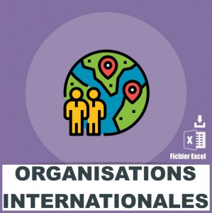Emails organisations internationales