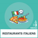 Adresses emails restaurants italiens