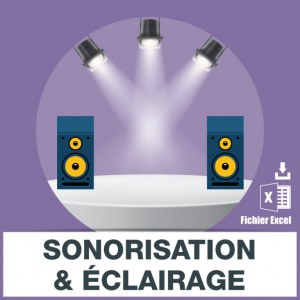 Emails de sonorisation et d'éclairage