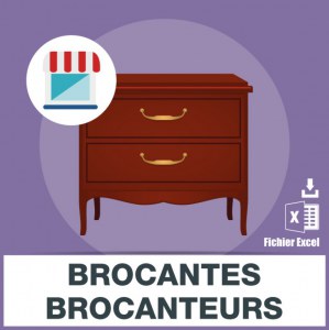 Base d'adresses emails de brocantes et brocanteurs