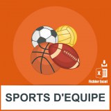 Adresses e-mails sports collectifs