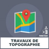 Emails travaux de topographie