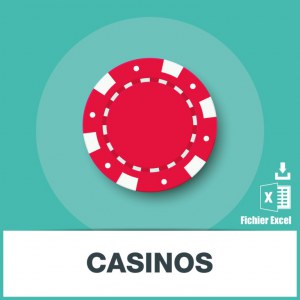 Base d'adresses emails de casinos et établissements de jeux