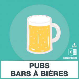 Emails des pubs et bars à bière