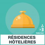 Emails de résidences tourisme hôtelières