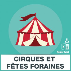 Base d'adresses emails de cirques et d'attractions foraines