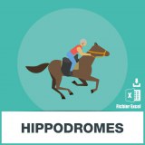 Base d'adresses e-mails des hippodromes et des champs de courses