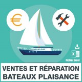 Adresses emails de bateaux de plaisance