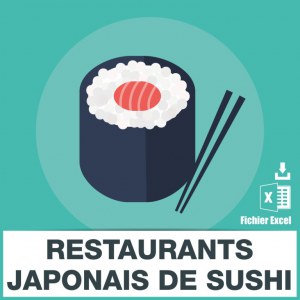Base adresses e-mails sushi japonais